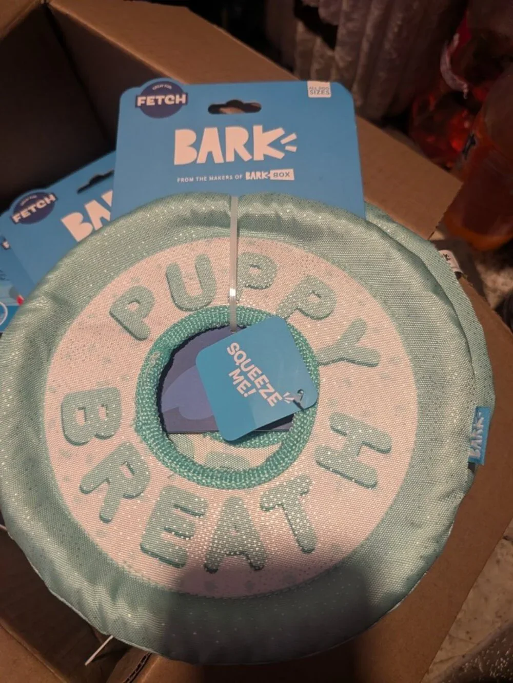 BARK by Barkbox Puppy Breath Crinkle Dog Toy Mint Green For All Sizes - NEW